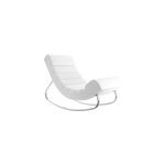 Rocking chair blanc et acier chrom� taylor