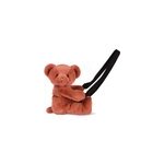 Sac bandouli�re doudou ours terracotta (30 cm)