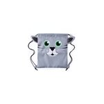 Sac � cordes pliable llorel pour enfant, en doux polyester 210t. design chat.