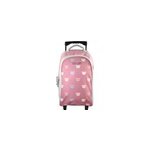 Sac  dos lili lou  roulettes gris rose 2 compartiments bagtrotter primaire