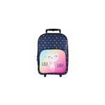 Sac  dos lili lou  roulettes marine 1 compartiment maternelle
