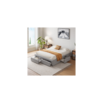 Sacramento lit contemporain � tiroirs - 140x190 - gris