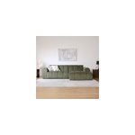 Salford - canap d'angle 3 - 4 places nuage en velours vert