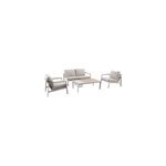 Salon de jardin alu nouma beige - 4 places - jardideco
