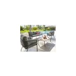 Salon de jardin en alu oriengo graphite - 5 places - hesp�ride
