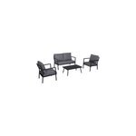 Salon de jardin en aluminium 4 pers