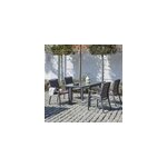 Salon jardin aluminium gris 4 8p