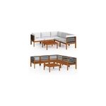 Salon de jardin meuble d'ext�rieur ensemble de 63 x 63 x 30 cm bois marron