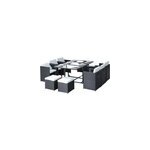 Salon de jardin en r�sine tress�e artigas ii 6 - 10 places noir - jardideco