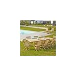 Salon de jardin en teck brut qualite gra