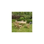 Salon de jardin en teck brut qualite gra