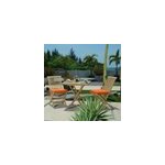 Salon de jardin teck cesena 2 places