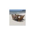 Salon de jardin en teck huil 4 / 8 person