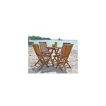 Salon de jardin en teck huil - table ro