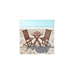 Salon de jardin en teck huil - table ro