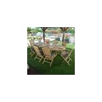 Salon de jardin teck kediri 8 places Salon de jardin teck kediri 8 places
