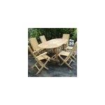 Salon de jardin teck maldives, 6 places