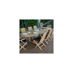 Salon de jardin en teck malte 8 places Salon de jardin en teck malte 8 places