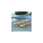 Salon de jardin teck marsala 8 places