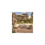 Salon jardin teck massif blanc et taupe Salon jardin teck massif blanc et taupe