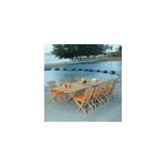 Salon de jardin teck messine 8 places