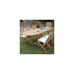 Salon de jardin teck tanao 1, 60 / 2, 40 m