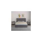 Savannah lit avec coffre de rangement 140x190cm velours gris fonc�