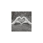Sculpture mains coeur finition blanc col
