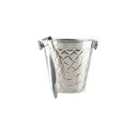 Seau  glaons avec pince argent martel