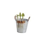 Seau en zinc pour enfant avec 3 outils