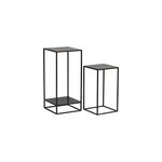 Sellettes gigognes en mtal noir l34 cm (lot de 2) iggy