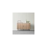 Semarang - buffet en bois cannelé à portes coulissantes 140cm Semarang - buffet en bois cannelé à portes coulissantes 140cm