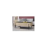 Sequoia - table basse en bois clair avec grand tiroir