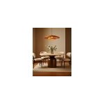 S�raphis - table salle � manger ronde avec plateau travertin bois de manguier