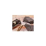 Serviette de table - lin et coton marron