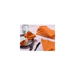 Serviette de table - lin et coton orange