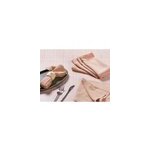 Serviette de table - lin et coton rose