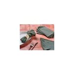 Serviette de table - lin et coton vert