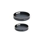 Set de 2 plateaux ronds 35. 5 cm et 40, 5