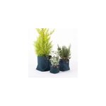 Set de 3 caches pot planter bleu ombre
