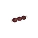 Set 3 coupelles en bois poignes argent