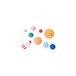 Set de 9 gommes systeme solaire