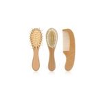 Set brosses et peigne bois naturel