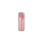 Set de couverts plastique vgtal rose