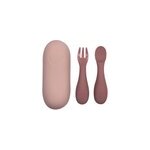 Set de couverts en silicone rose