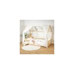 Set double ciel de lit cabane blanc