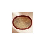 Set de table ovale naturel et rouge 45 x 32 cm