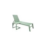 Set transat et table d'appoint barbados textil�ne et aluminium vert sauge
