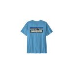 T - shirt homme logo responsibili - tee ; coton et polyester recycl� bleu patagonia