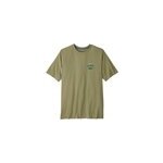 T - shirt homme logo responsibili - tee ; coton et polyester recycl� kaki patagonia